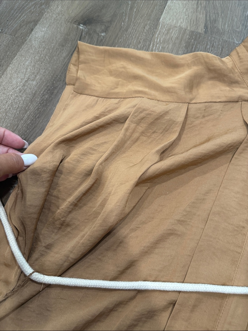 Zara Tan Button-Front Jumpsuit - Picture 3 of 11